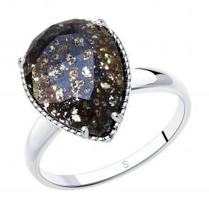 Серебряное кольцо SOKOLOV с кристаллом Swarovski 94012037 фото