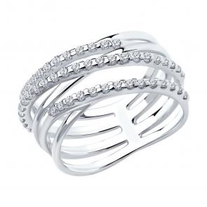 Серебряное кольцо SOKOLOV с фианитом 94012050-91 фото