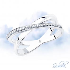 Серебряное кольцо SOKOLOV с фианитом 94012051-91 фото