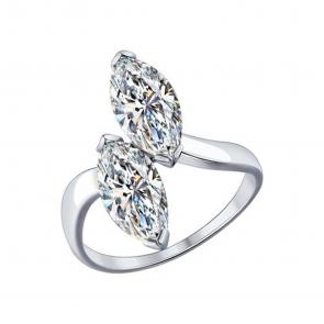 Серебряное кольцо SOKOLOV с фианитом 94012081 фото