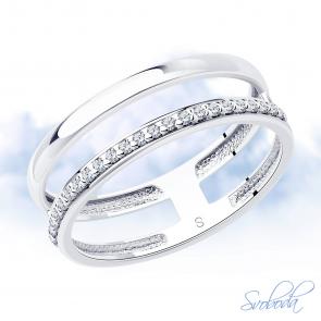 Серебряное кольцо SOKOLOV с фианитом 94012151-91 фото