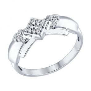 Серебряное кольцо SOKOLOV с фианитом 94012202 фото