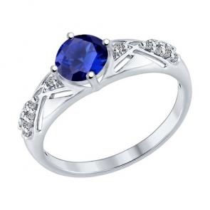 Серебряное кольцо SOKOLOV с фианитом 94012217 фото