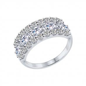 Серебряное кольцо SOKOLOV с фианитом 94012222 фото