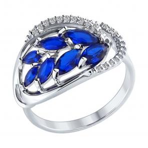 Серебряное кольцо SOKOLOV с фианитом 94012253 фото