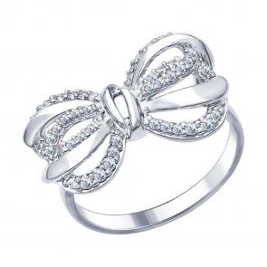 Серебряное кольцо SOKOLOV с фианитом 94012331 фото