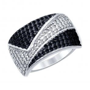 Серебряное кольцо SOKOLOV с фианитом 94012393 фото