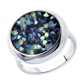 Серебряное кольцо SOKOLOV с кристаллом Swarovski 94012430 фото