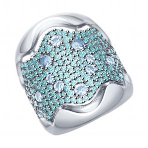 Серебряное кольцо SOKOLOV с фианитом 94012507 фото