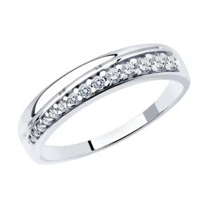 Серебряное кольцо SOKOLOV с фианитом 94012611 фото