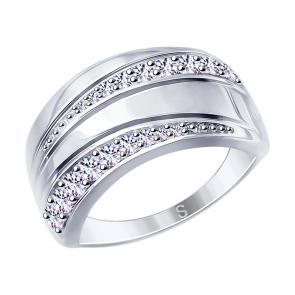 Серебряное кольцо SOKOLOV с фианитом 94012631 фото