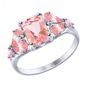 Серебряное кольцо SOKOLOV с фианитом 94012762 фото