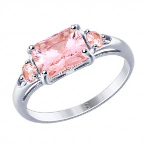 Серебряное кольцо SOKOLOV с фианитом 94012765 фото