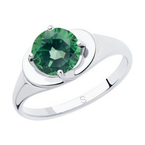 Серебряное кольцо SOKOLOV с фианитом 94012827 фото