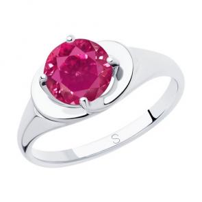 Серебряное кольцо SOKOLOV с фианитом 94012828 фото