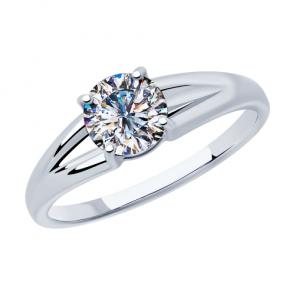 Серебряное кольцо SOKOLOV с фианитом 94012875 фото