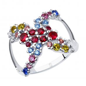 Серебряное кольцо SOKOLOV с фианитом 94013039 фото