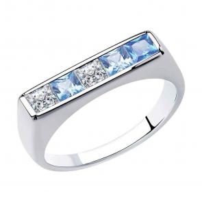 Серебряное кольцо SOKOLOV с фианитом 94013104 фото