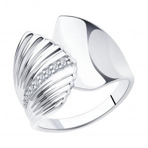 Серебряное кольцо SOKOLOV с фианитом 94013195 фото