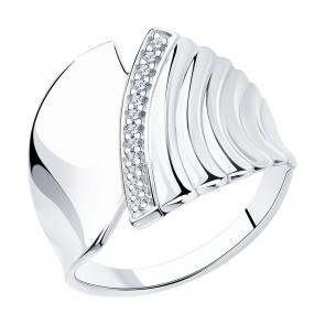 Серебряное кольцо SOKOLOV с фианитом 94013222 фото