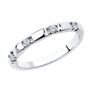 Серебряное кольцо SOKOLOV с фианитом 94013252 фото