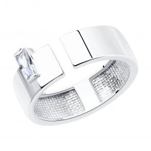 Серебряное кольцо SOKOLOV с фианитом 94013273 фото