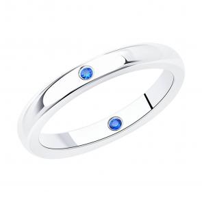 Серебряное кольцо SOKOLOV с фианитом 94013305 фото