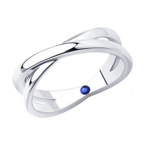 Серебряное кольцо SOKOLOV с фианитом 94013307 фото