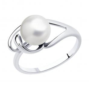 Серебряное кольцо SOKOLOV с жемчугом 94013350 фото
