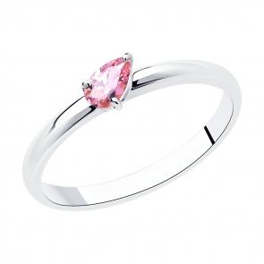 Серебряное кольцо SOKOLOV с фианитом 94013469 фото