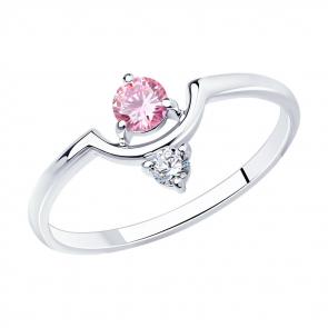 Серебряное кольцо SOKOLOV с фианитом 94013488 фото