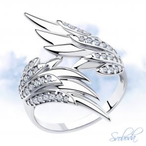 Серебряное кольцо SOKOLOV с фианитом 94013514 фото