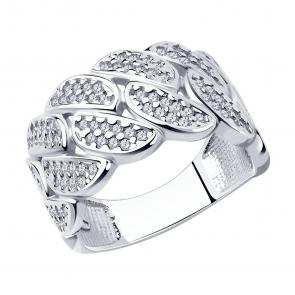 Серебряное кольцо SOKOLOV с фианитом 94013577 фото