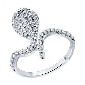 Серебряное кольцо SOKOLOV с фианитом 94013640 фото