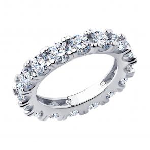 Серебряное кольцо SOKOLOV с фианитом 94013681 фото