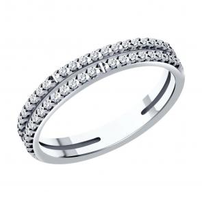 Серебряное кольцо SOKOLOV с фианитом 94013686-91 фото