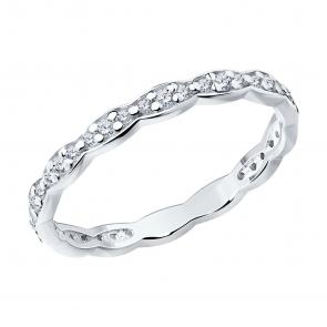 Серебряное кольцо SOKOLOV с фианитом 94013690-91 фото