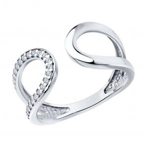 Серебряное кольцо SOKOLOV с фианитом 94013697 фото