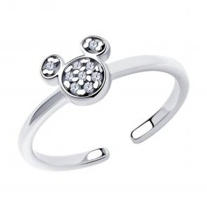 Серебряное кольцо SOKOLOV с фианитом 94013706 фото