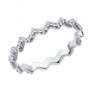 Серебряное кольцо SOKOLOV с фианитом 94013718-91 фото