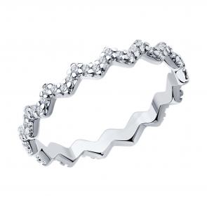 Серебряное кольцо SOKOLOV с фианитом 94013718 фото