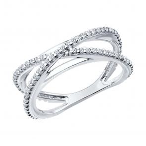 Серебряное кольцо SOKOLOV с фианитом 94013719-91 фото