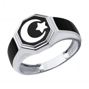 Серебряное кольцо SOKOLOV с эмалью 94013732 фото