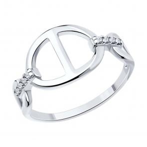 Серебряное кольцо SOKOLOV с фианитом 94013759 фото