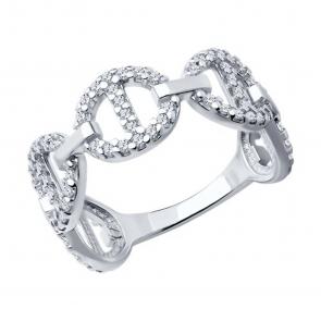 Серебряное кольцо SOKOLOV с фианитом 94013774 фото