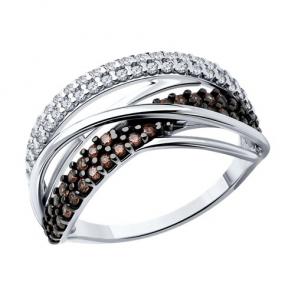 Серебряное кольцо SOKOLOV с фианитом 94013789 фото