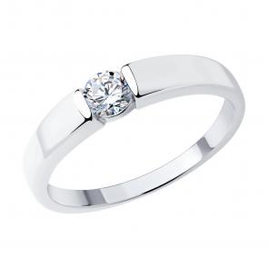 Серебряное кольцо SOKOLOV с фианитом 94013797-91 фото