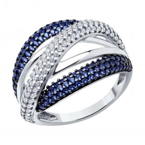 Серебряное кольцо SOKOLOV с фианитом 94013806-91 фото