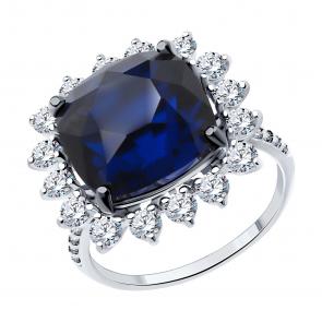 Серебряное кольцо SOKOLOV с фианитом 94013826 фото