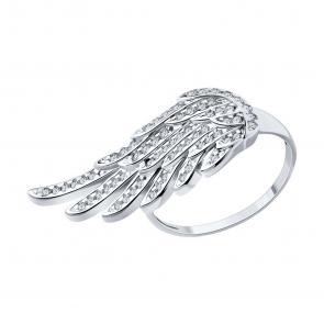 Серебряное кольцо SOKOLOV с фианитом 94013841 фото